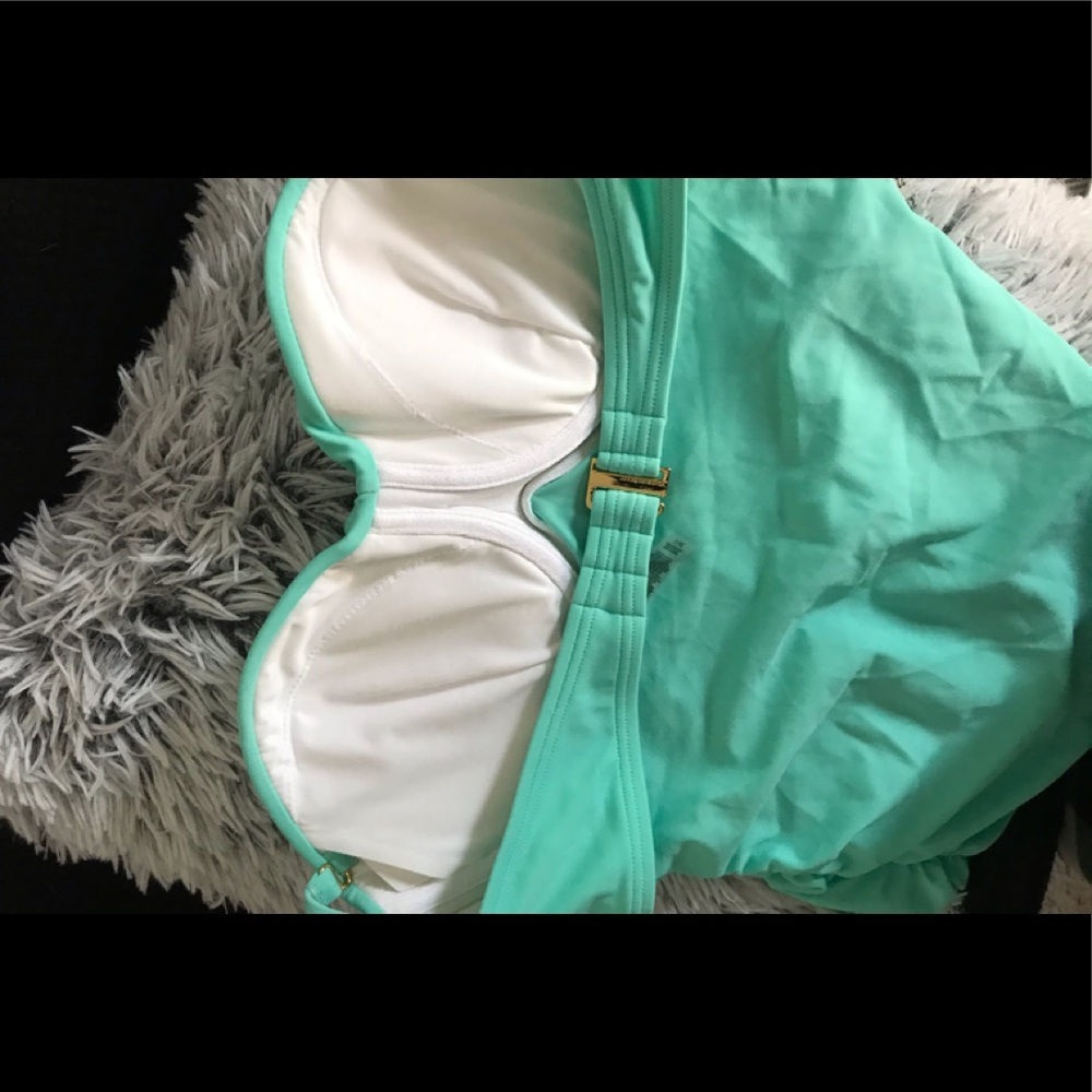 Victoria’s Secret strapless sea green tankini - Picture 2 of 8